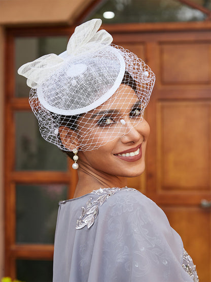 Elegante Tüll Fascinators mit Schleife