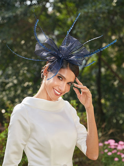 Elegante Retro Tüll Fascinators mit Federn